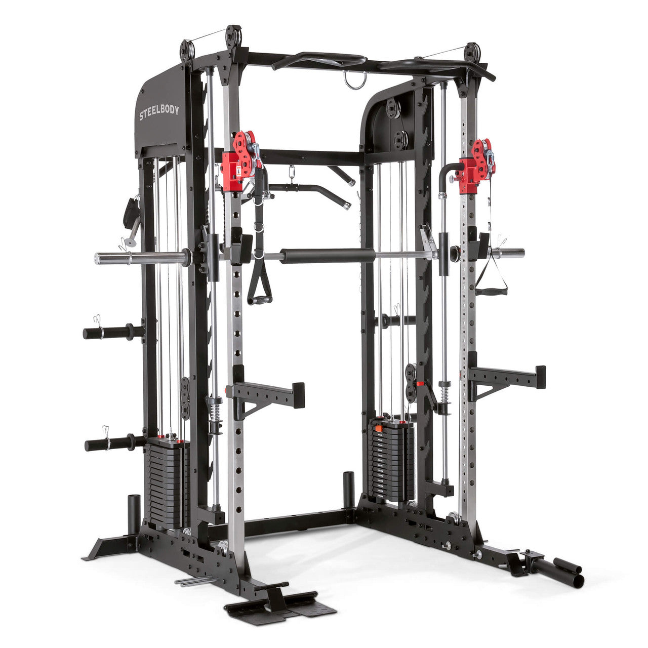 All-in-One Home Gym Deluxe Functional Trainer with Weight Stack, Smith Machine, Cable Crossovers and More | SM-6900 SteelBody