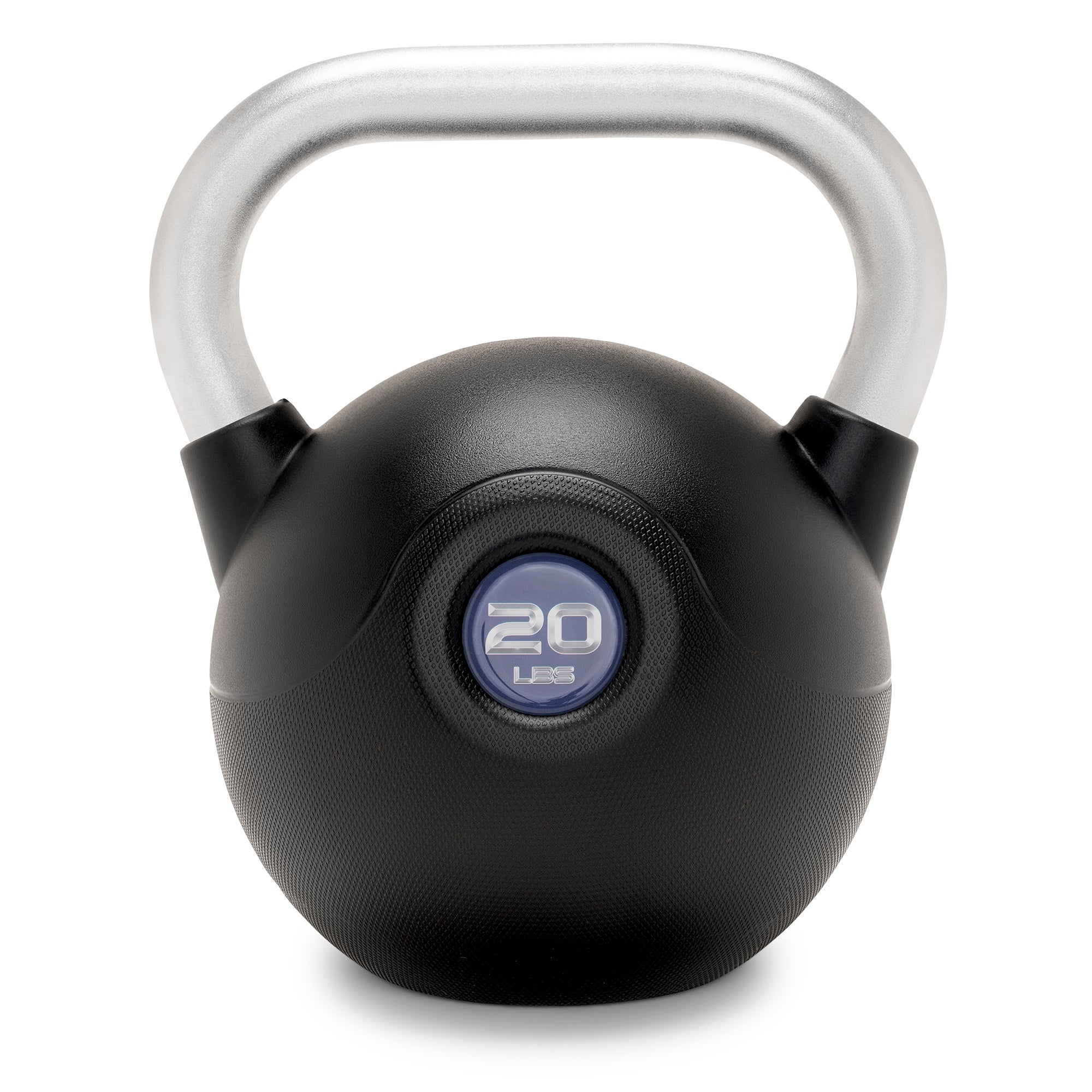 Marcy 20 lb. PU Kettlebell with Chrome Handle - Blue | MCKB-020-BLUE