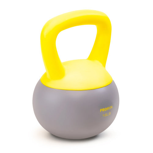 Soft Kettlebell 16lbs filled with Iron Sand, Non-Slip Handle, Kettle Weight for Exercise Workouts PRO-HL16L | ProIron