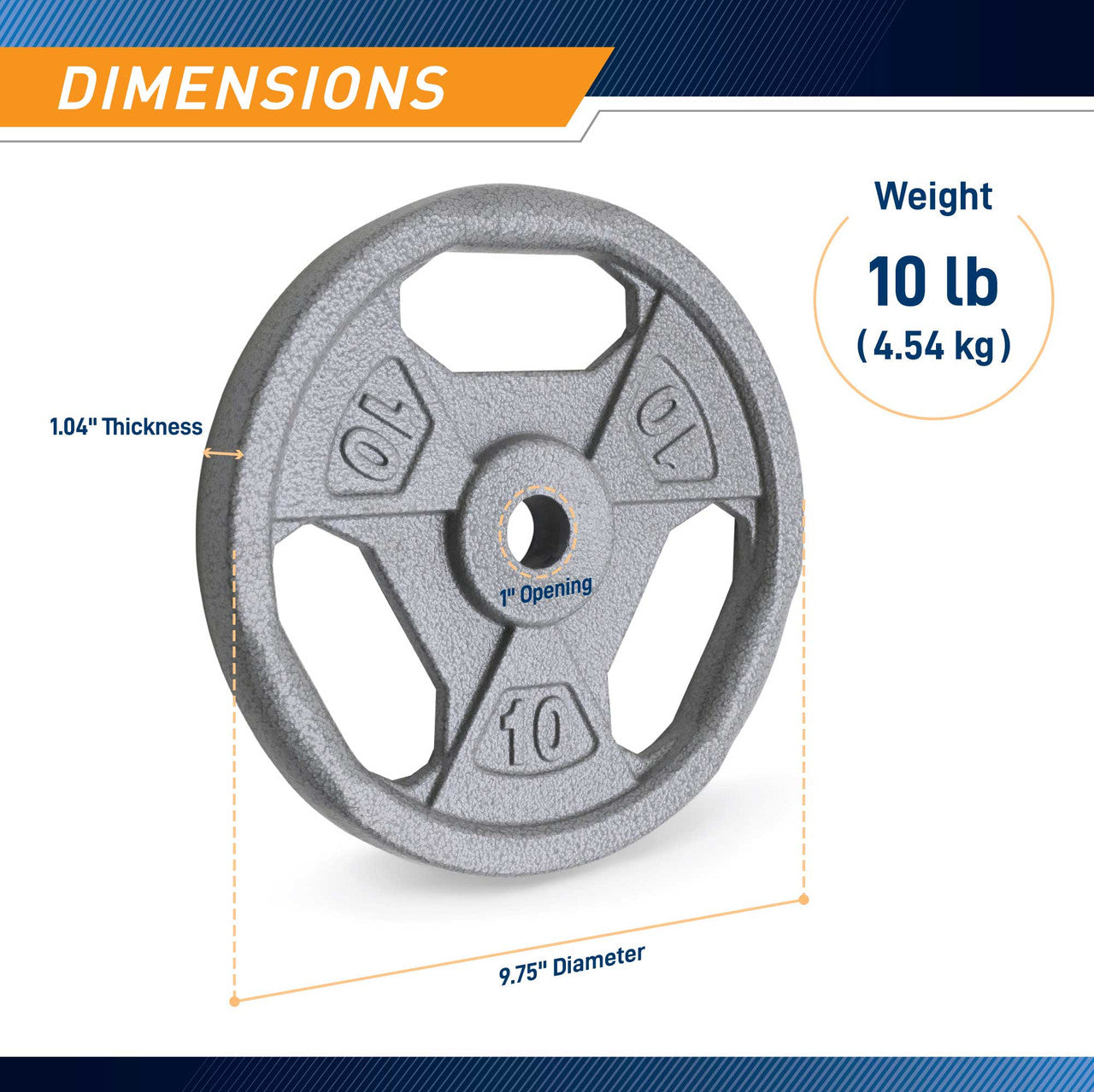 10lb Standard Size Grip Plate B5G-FAMILY | B5G-5510