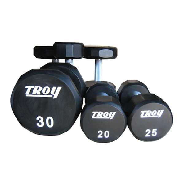 Troy Barbell 12- Sided Urethane Dumbbells TSD-U