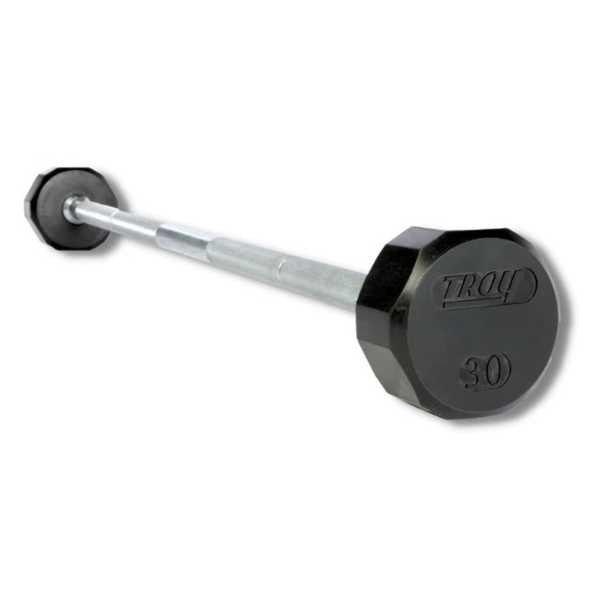 Troy Barbell 12-Sided Rubber Barbell Set with Rack - COMMPAC-110