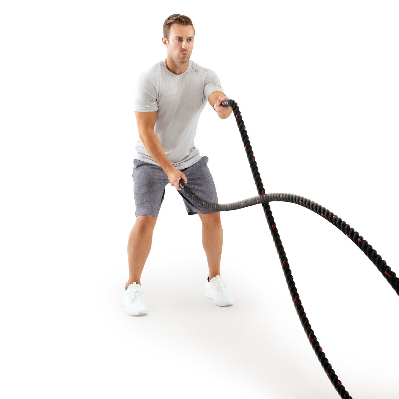 12 M (40 ft) Battle Ropes 38mm (1.5 Inch) Diamater Heavy Exercise Rope | ProIron PRO-ZS01-2