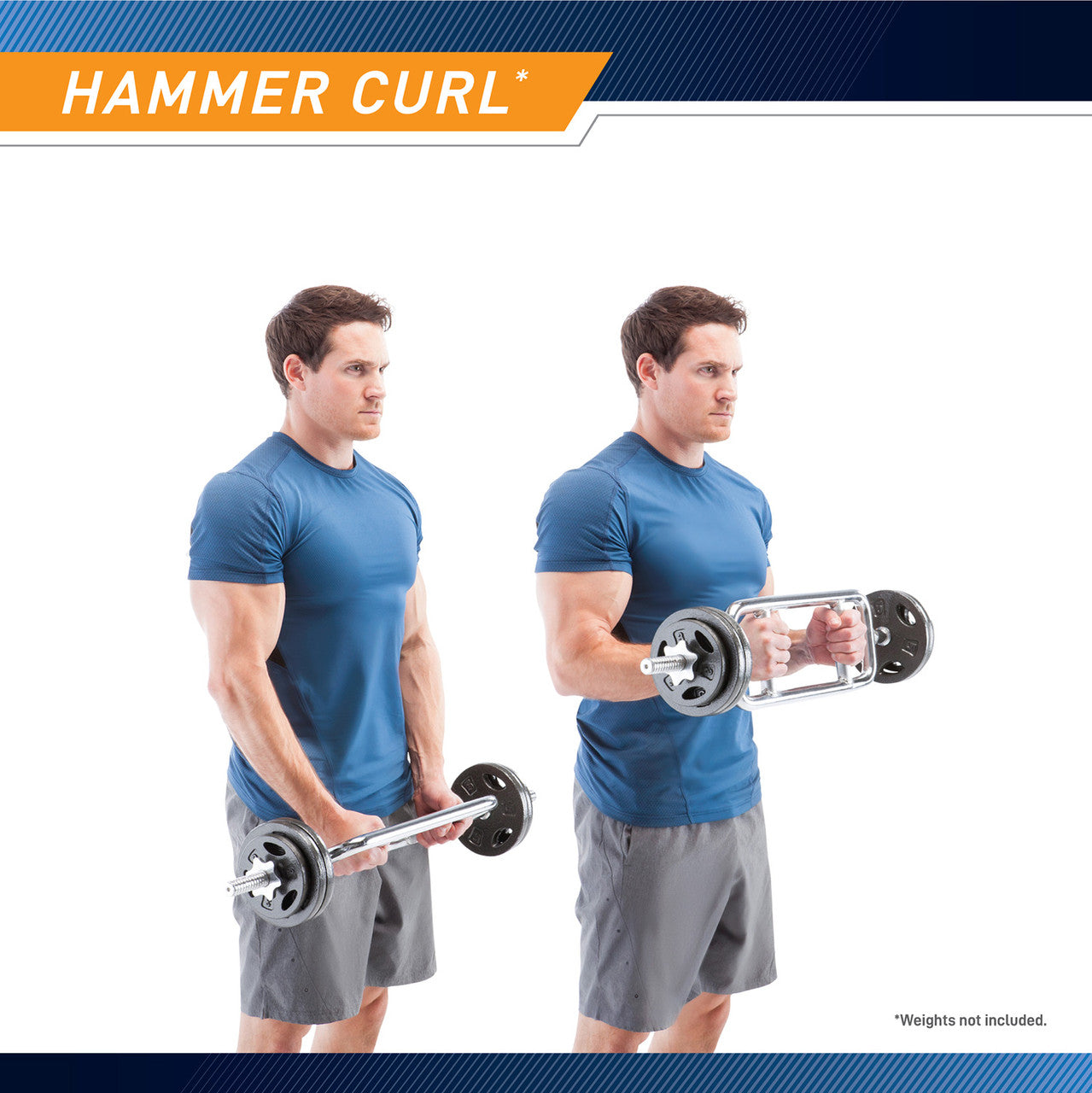 1" Threaded Tricep Bar | Marcy IRBB-34T