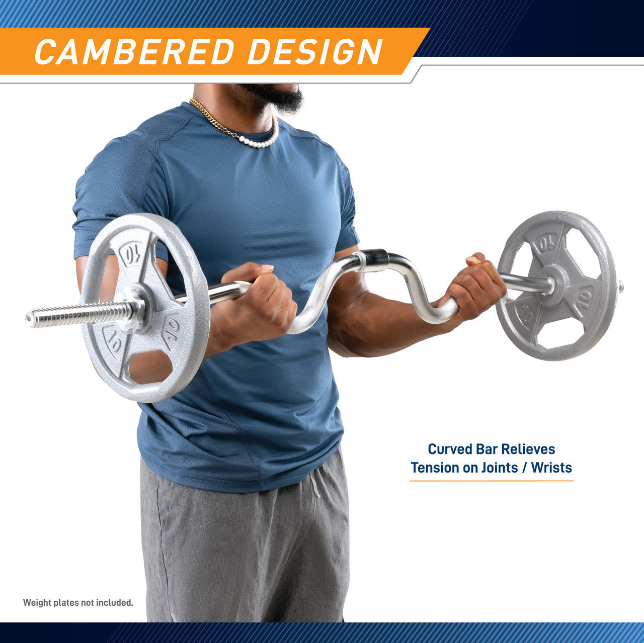 2-Piece Standard Super Curl Bar | Marcy SCB-248