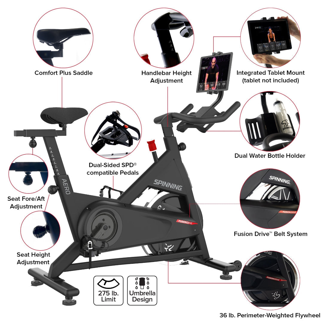 Spinning Aero Connected Home Spinner Bike