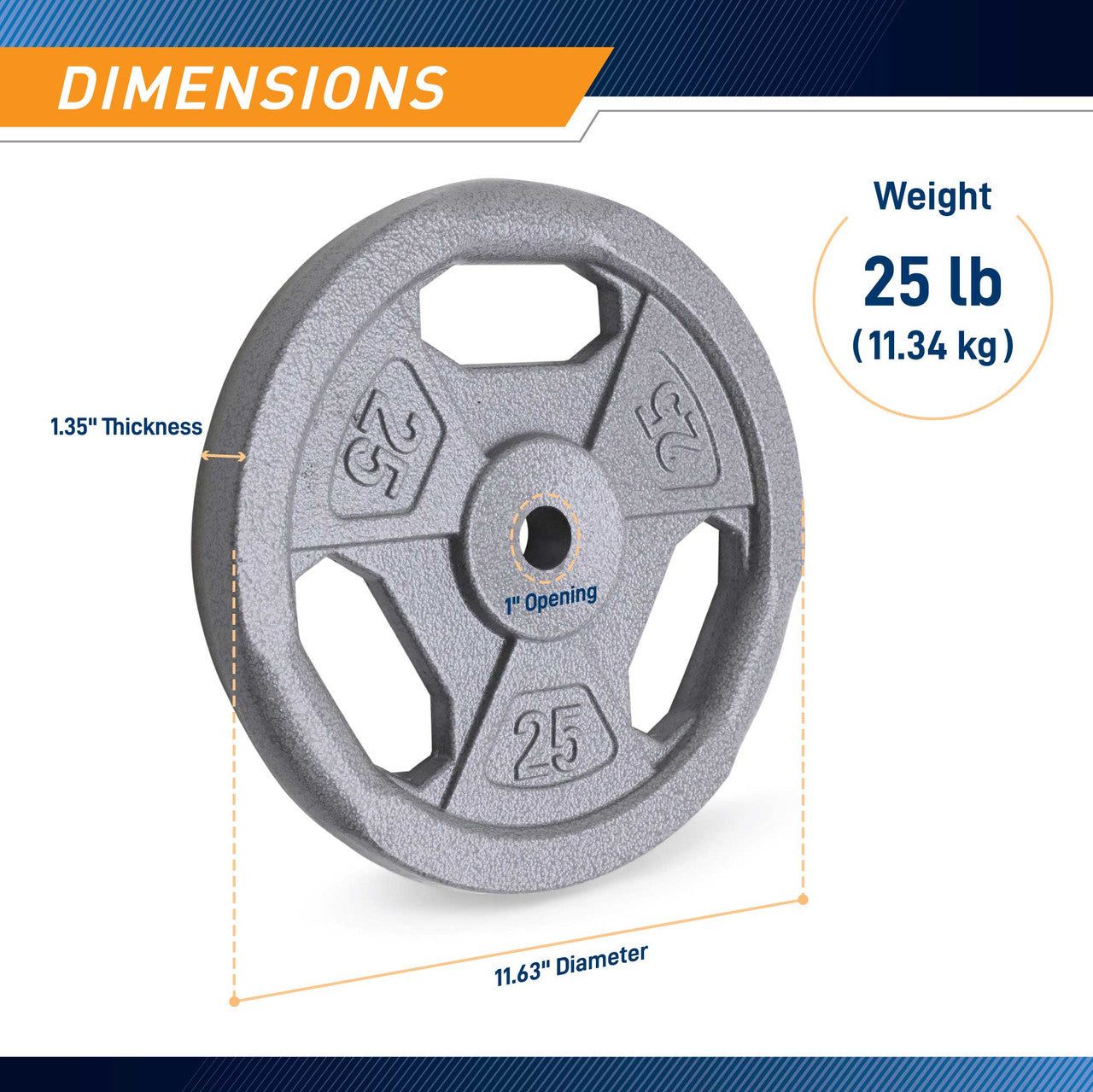 25lb Standard Size Grip Plate B5G-FAMILY | B5G-5525
