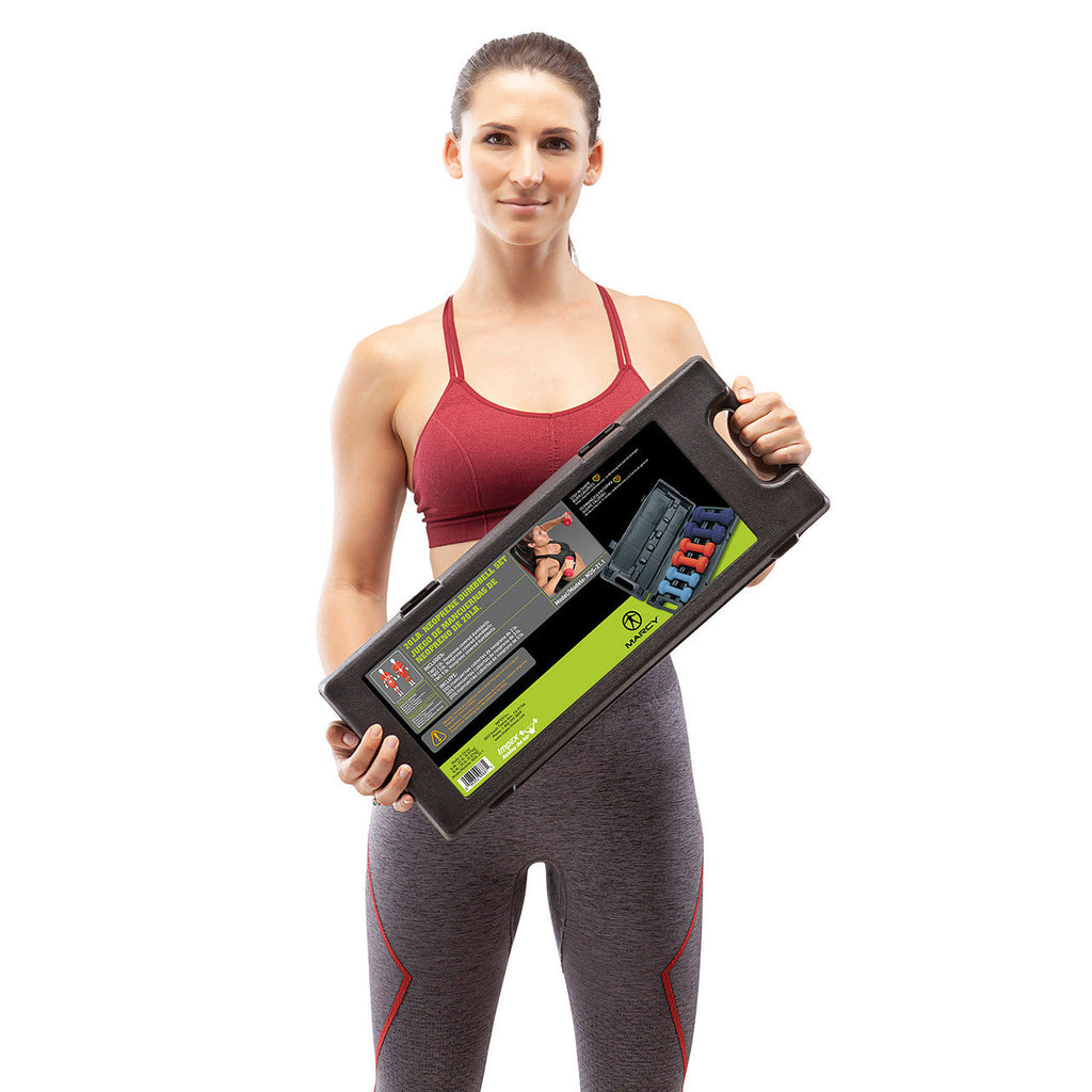 3-Pair Neoprene Dumbbell Set with Case | Marcy NDS-21.1