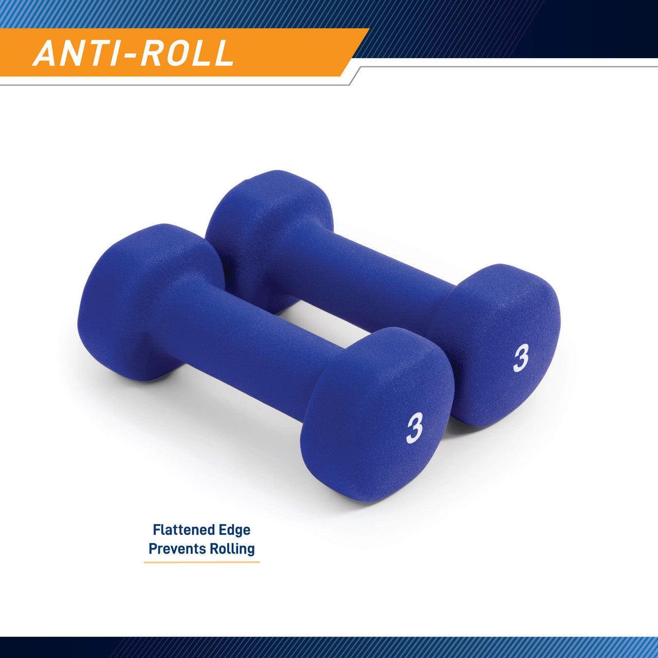3-Pair Neoprene Dumbbell Set with Dumbbell Rack - 32 lbs total NDS-32B | Marcy