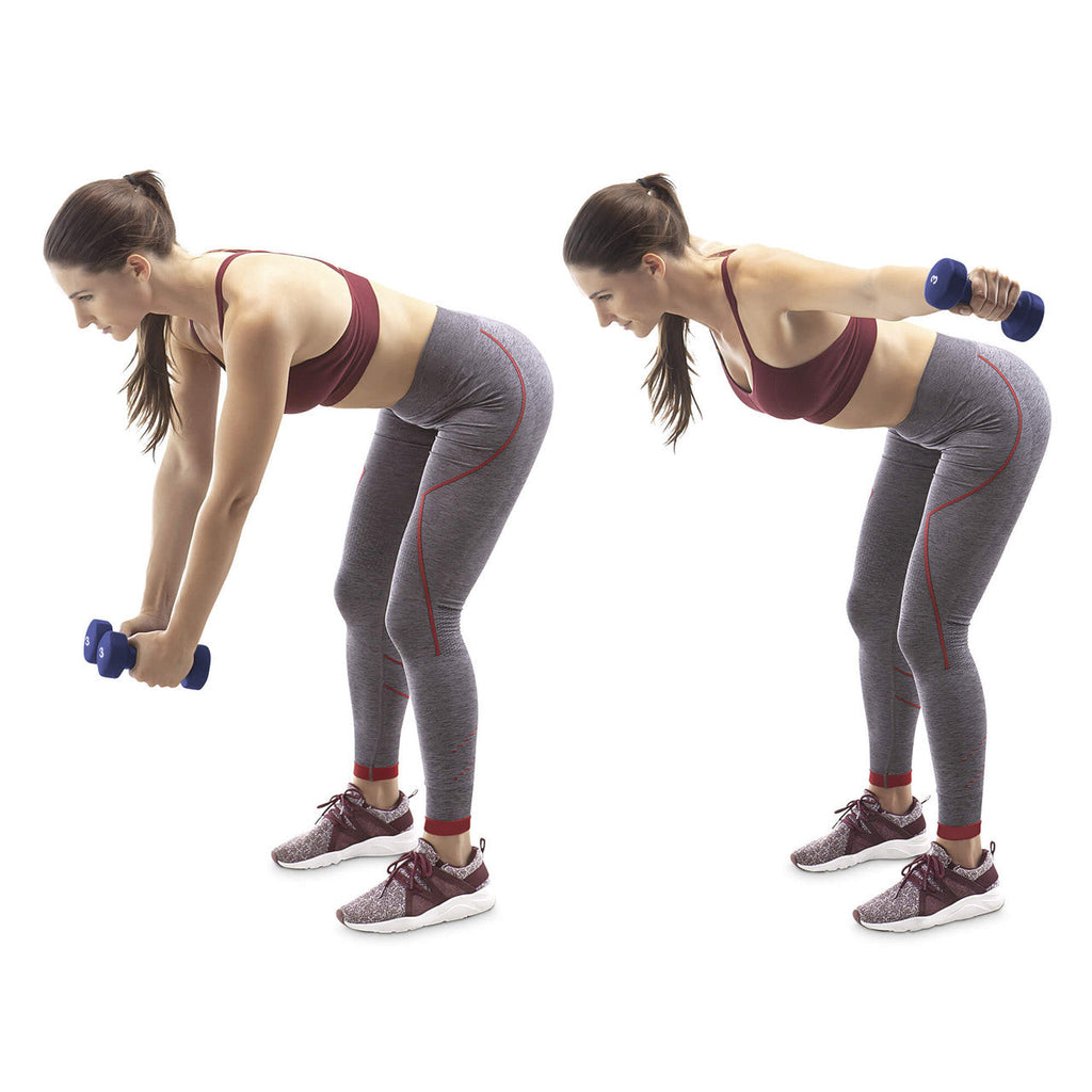 3-Pair Neoprene Dumbbell Set with Dumbbell Rack - 32 lbs total NDS-32B | Marcy