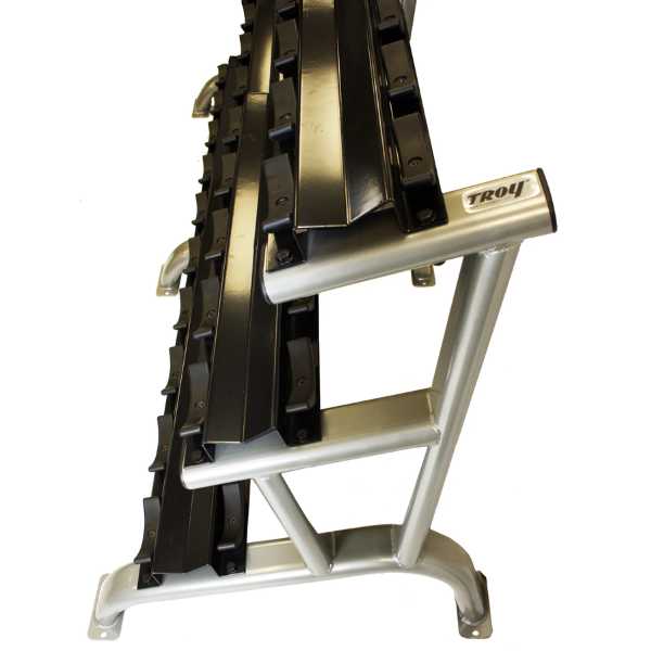 Troy Barbell DR-15 3-Tier Pro Style Dumbbell Rack (15 Pair)
