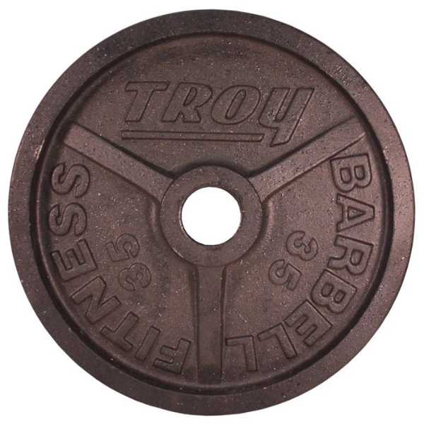 Troy Barbell Olympic Black Machined Premium Wide Flanged Plate-PO