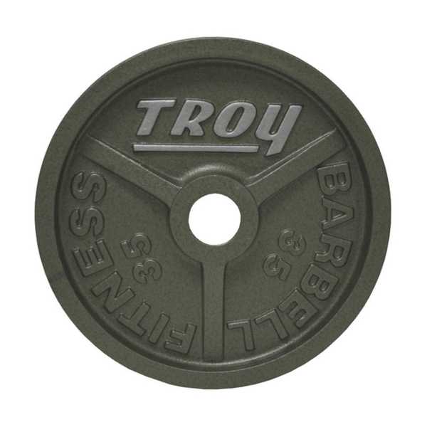 Troy Barbell Gray Wide Flange Premium Machined Olympic Plates- HO