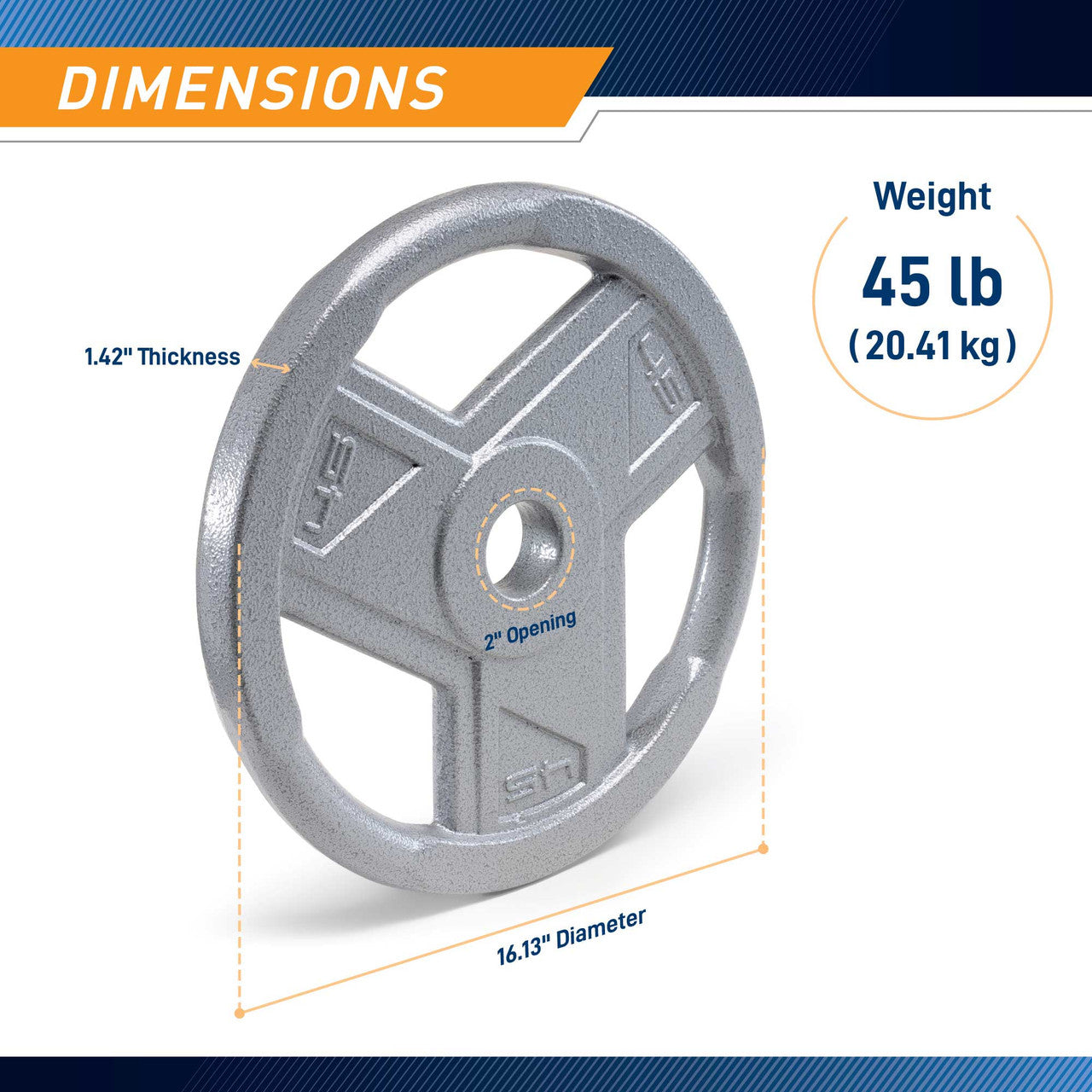 45lb Classic Olympic Plate MCW-FAMILY | MCW-45