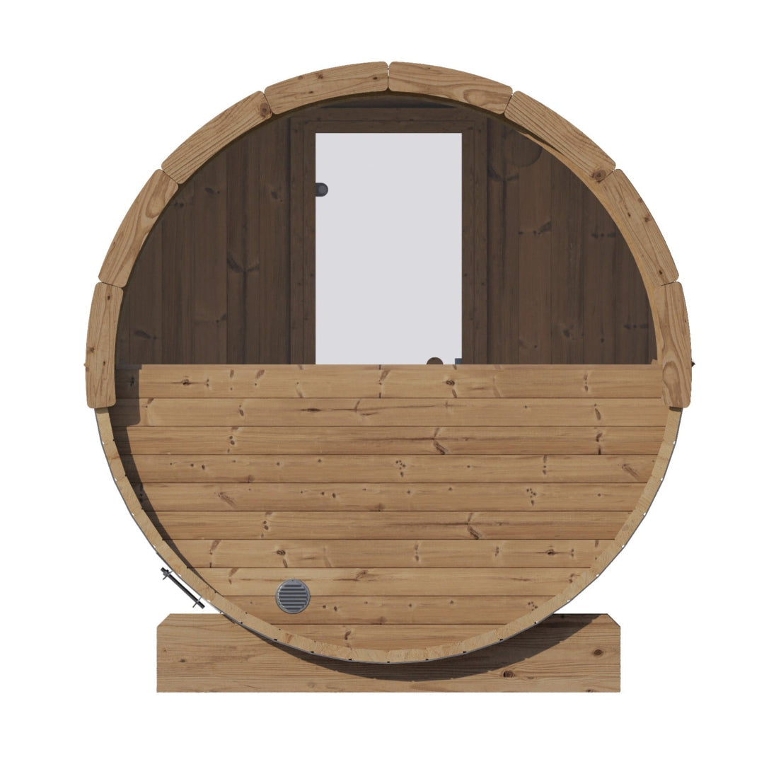 SaunaLife Model E6W 3 Person Outdoor Barrel Sauna