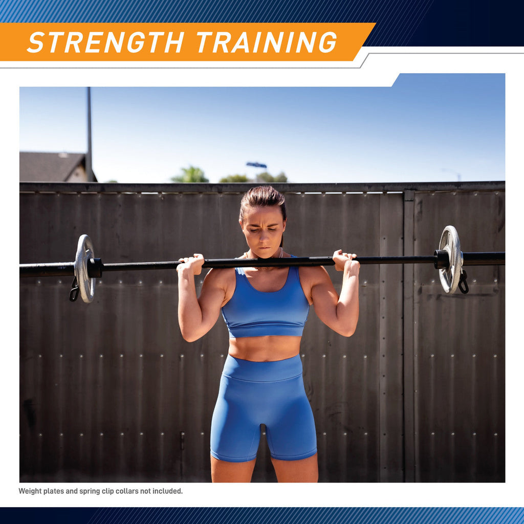 7ft Olympic Barbell 30lbs with 15.5 inch Loadable Sleeves | Marcy TRB-84