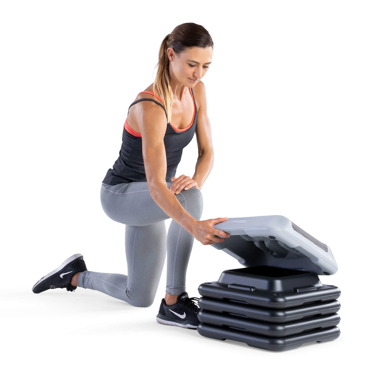 Adjustable Aerobic Step Platform with 4 Risers in multiple Colors - Circuit Fitness