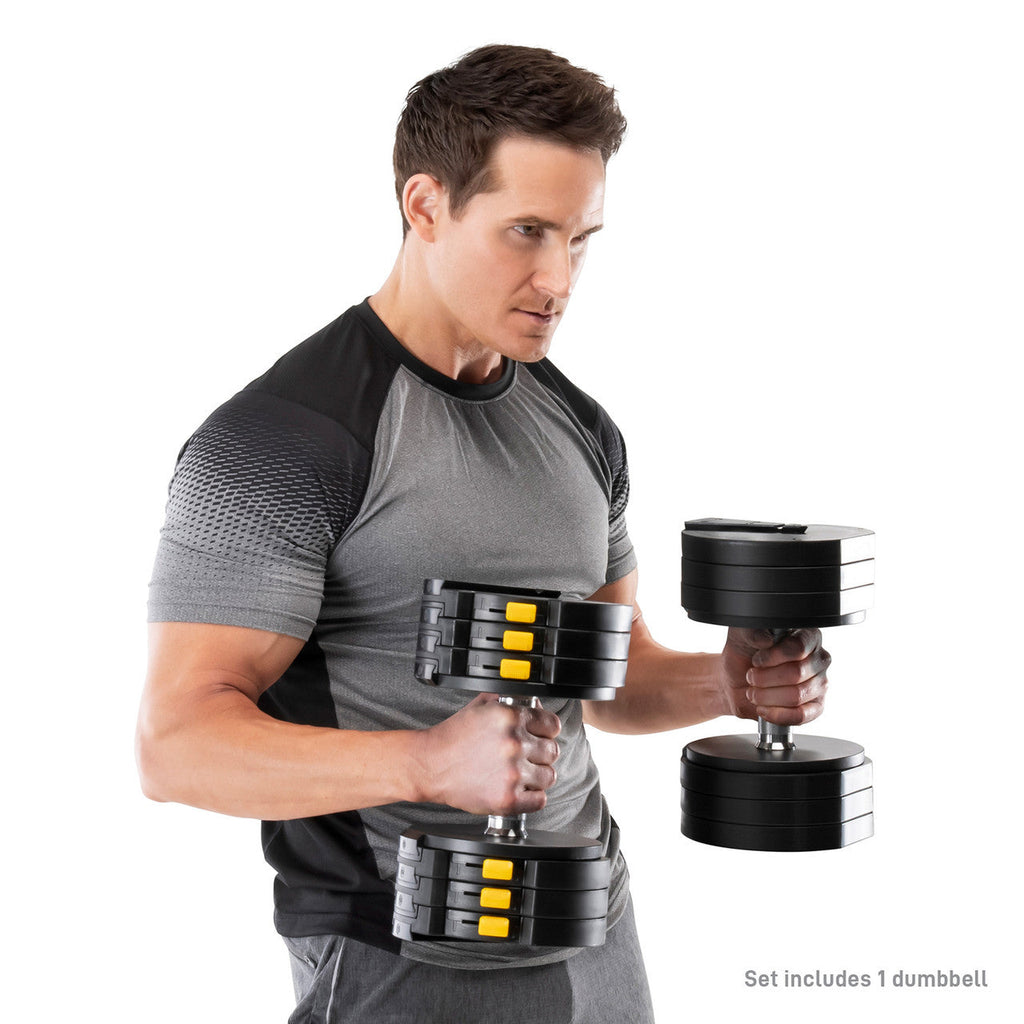 Adjustable Dumbbell System 6 Dumbbells-in-1 up to 50lbs ADDB-6198 | Marcy