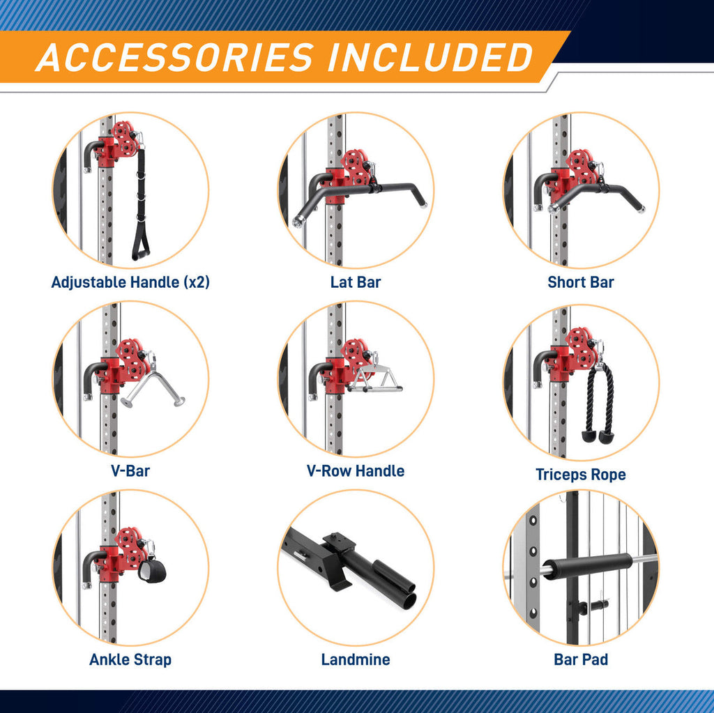 All-in-One Home Gym Deluxe Functional Trainer with Weight Stack, Smith Machine, Cable Crossovers and More | SM-6900 SteelBody