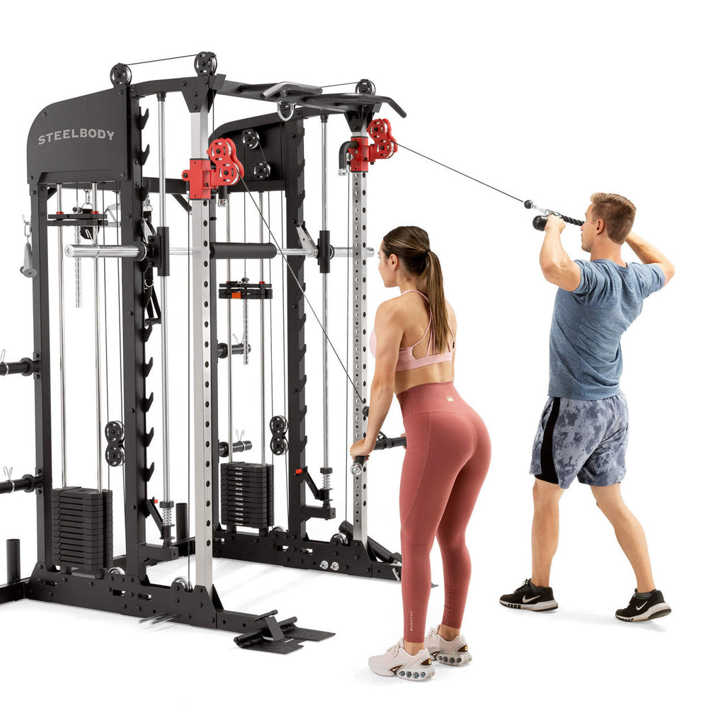 All-in-One Home Gym Deluxe Functional Trainer with Weight Stack, Smith Machine, Cable Crossovers and More | SM-6900 SteelBody