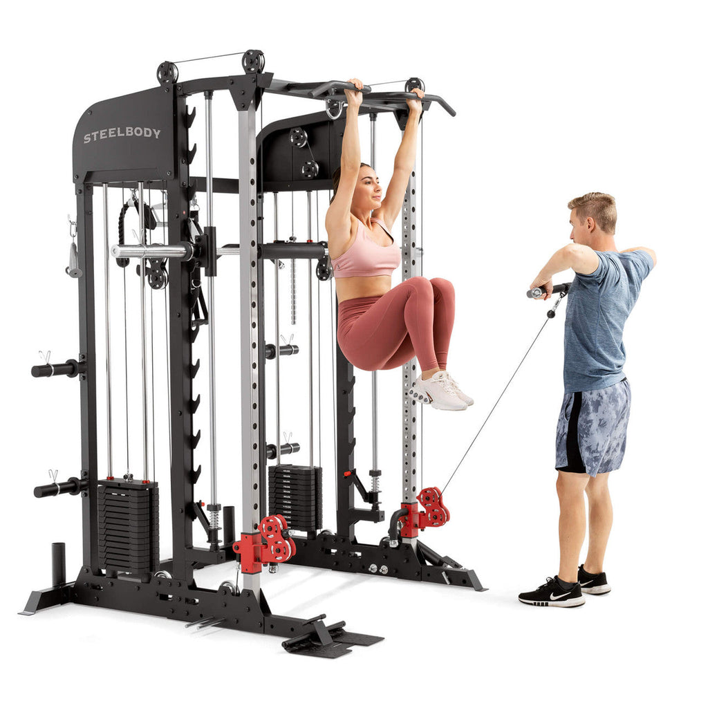 All-in-One Home Gym Deluxe Functional Trainer with Weight Stack, Smith Machine, Cable Crossovers and More | SM-6900 SteelBody