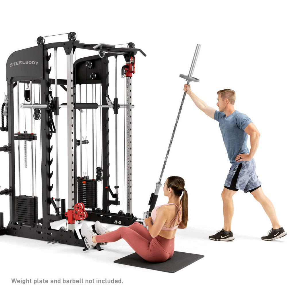 All-in-One Home Gym Deluxe Functional Trainer with Weight Stack, Smith Machine, Cable Crossovers and More | SM-6900 SteelBody