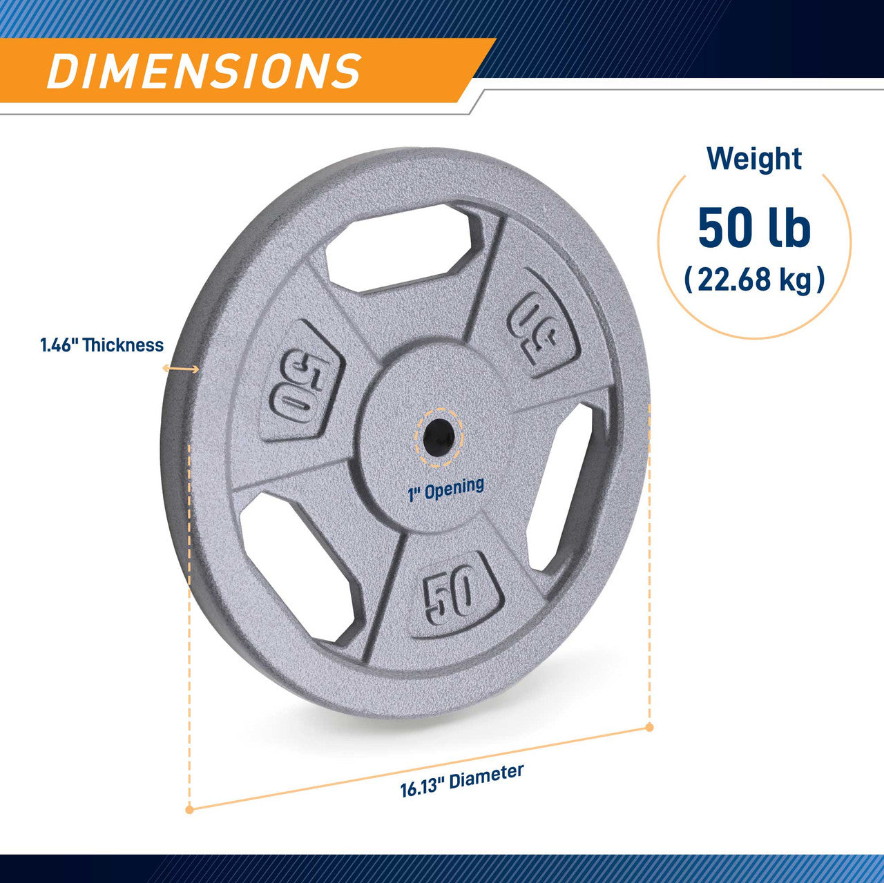 50lb Standard Size Grip Plate B5G-FAMILY | B5G-5550
