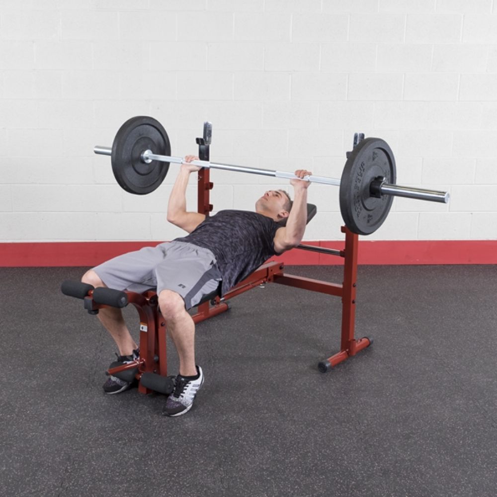 Best Fitness Folding Olympic Bench with Leg Developer BFOB10