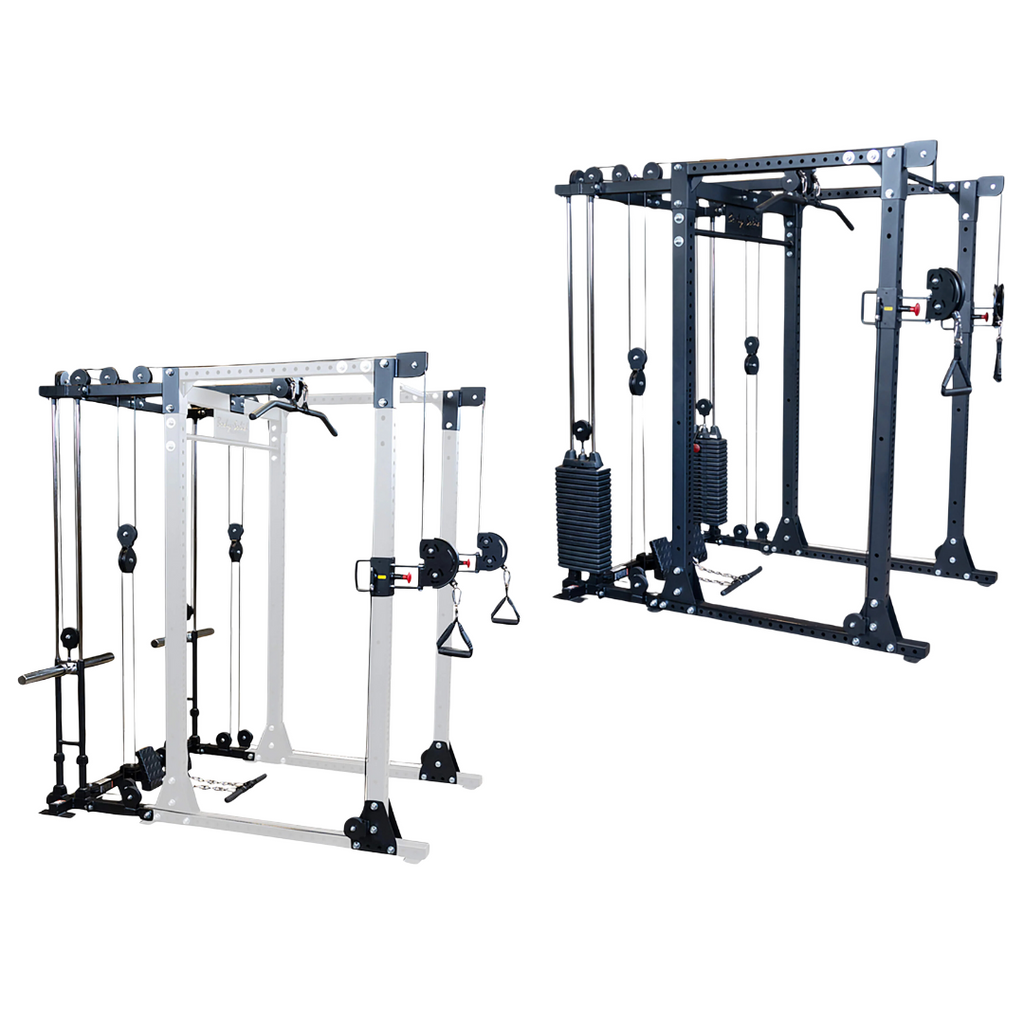 Functional Trainer Power Rack Set With Bench And Weights