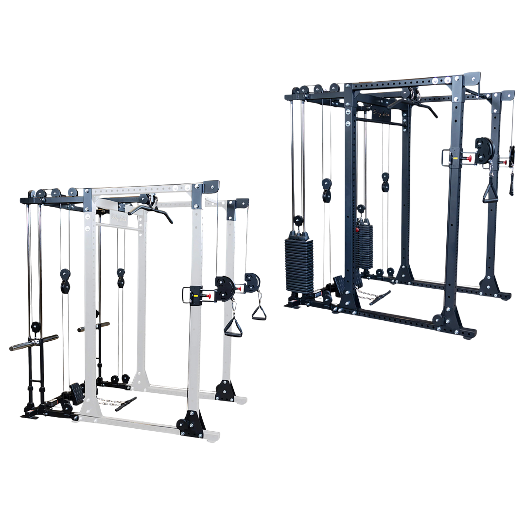 Functional Trainer Power Rack Set With Bench And Weights