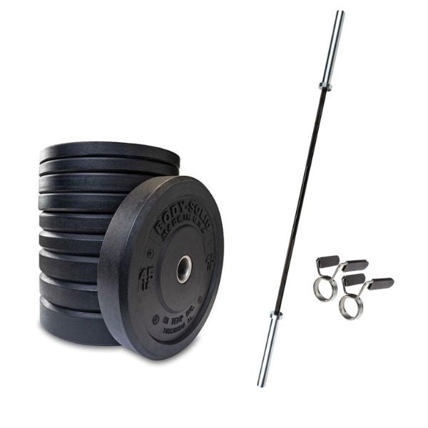 Half Squat Rack With Bench And Weights - Starter Bundle