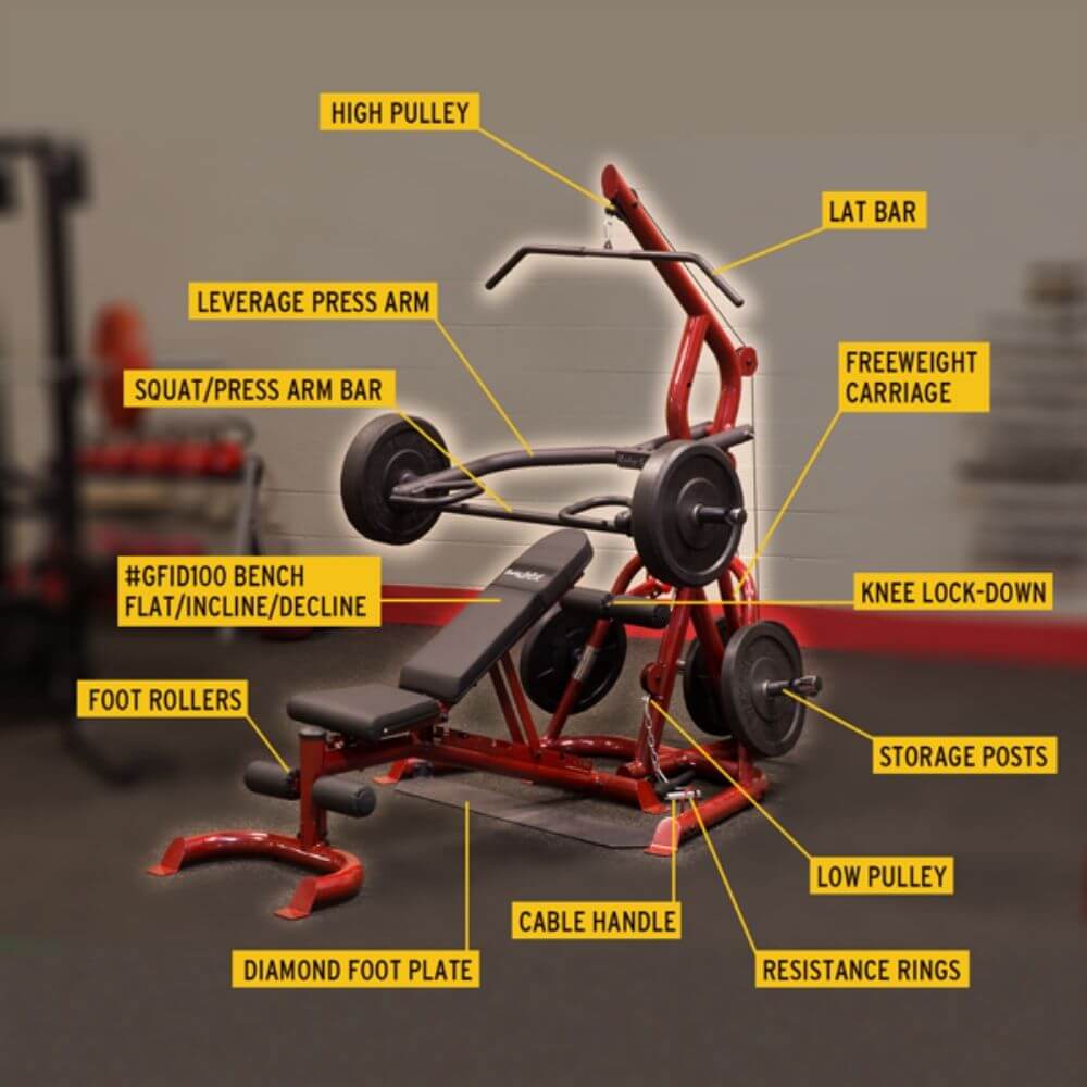 Body-Solid Corner Leverage Gym Package GLGS100P4