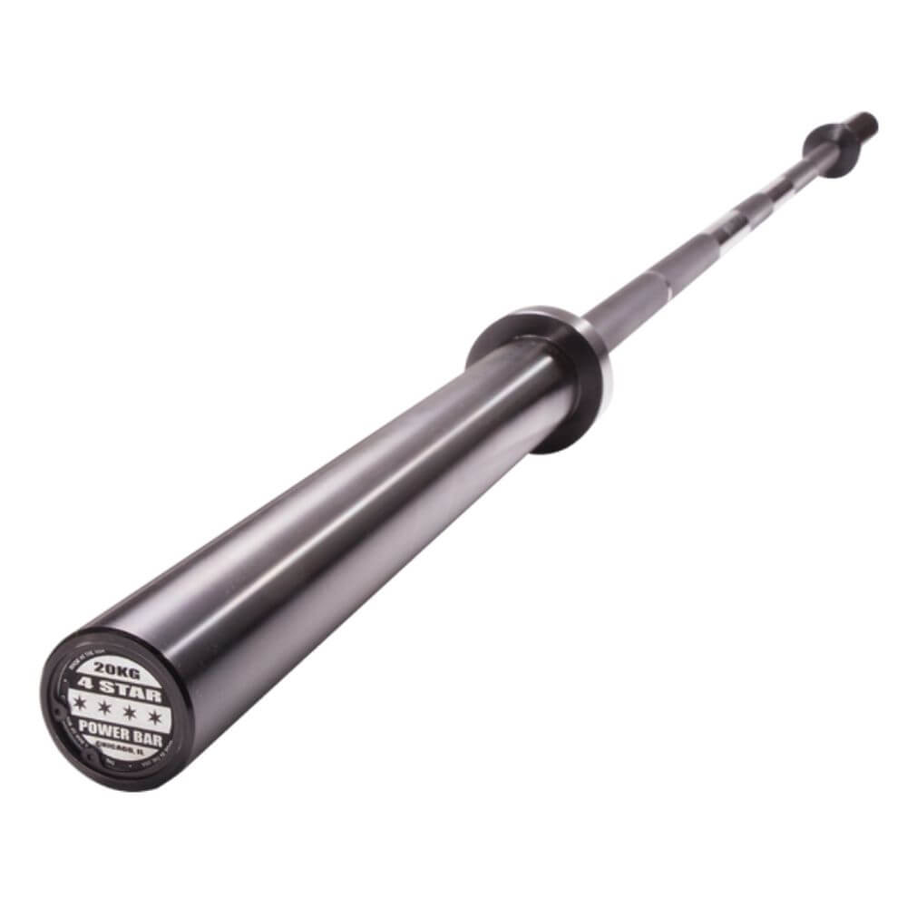 Body-Solid 7' Black 4-Star Olympic Power Bar OB864STAR