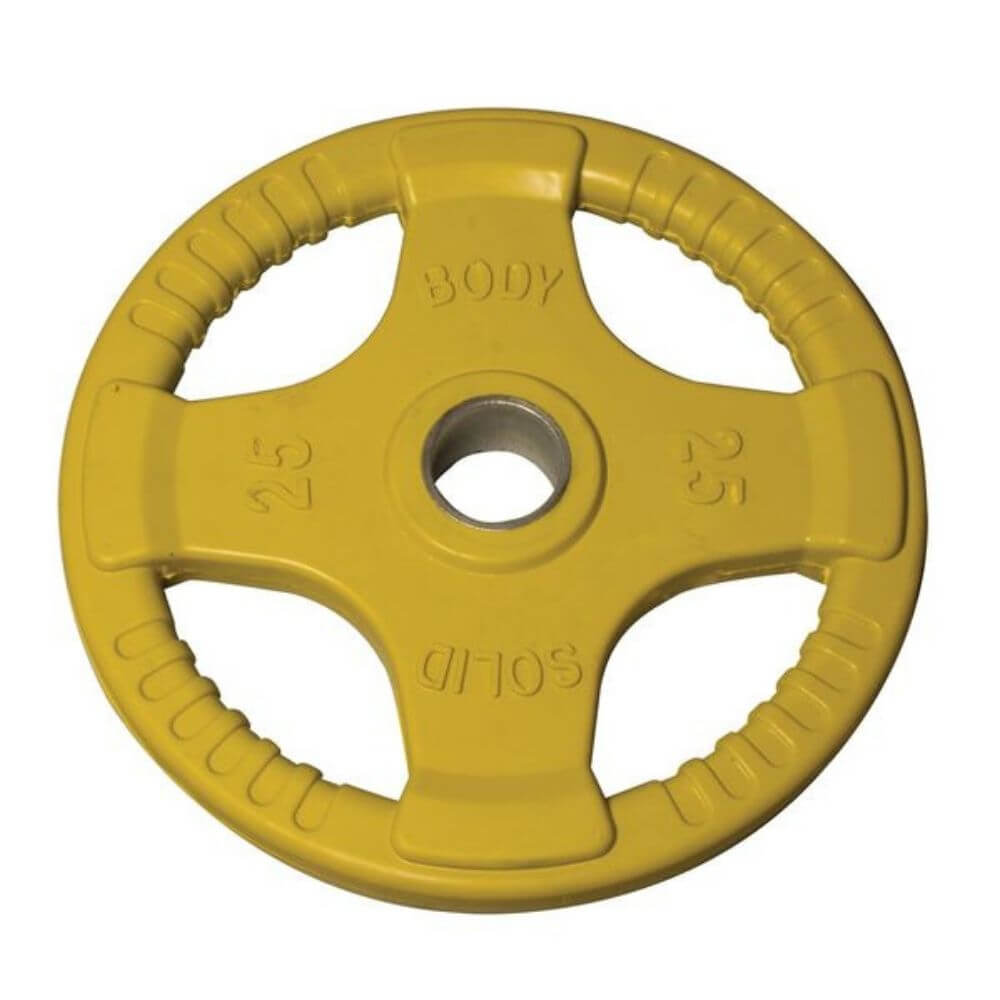 Body-Solid Colored Rubber Grip Plate & Barbell Set ORC