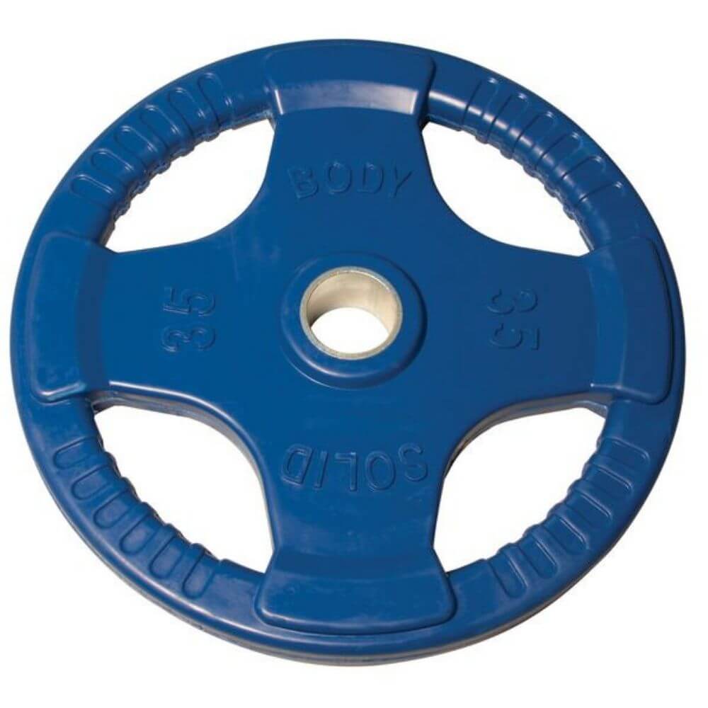 Body-Solid Colored Rubber Grip Plate & Barbell Set ORC