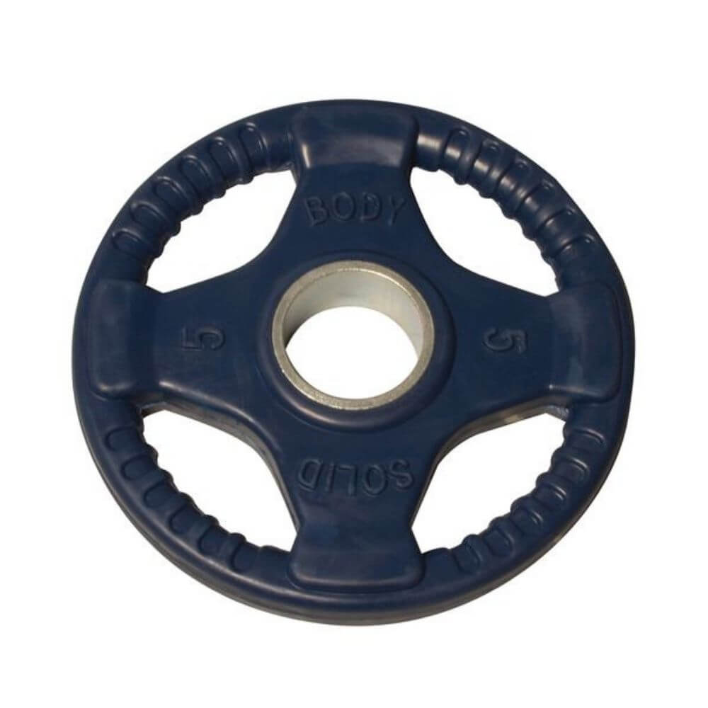 Body-Solid Colored Rubber Grip Plate & Barbell Set ORC