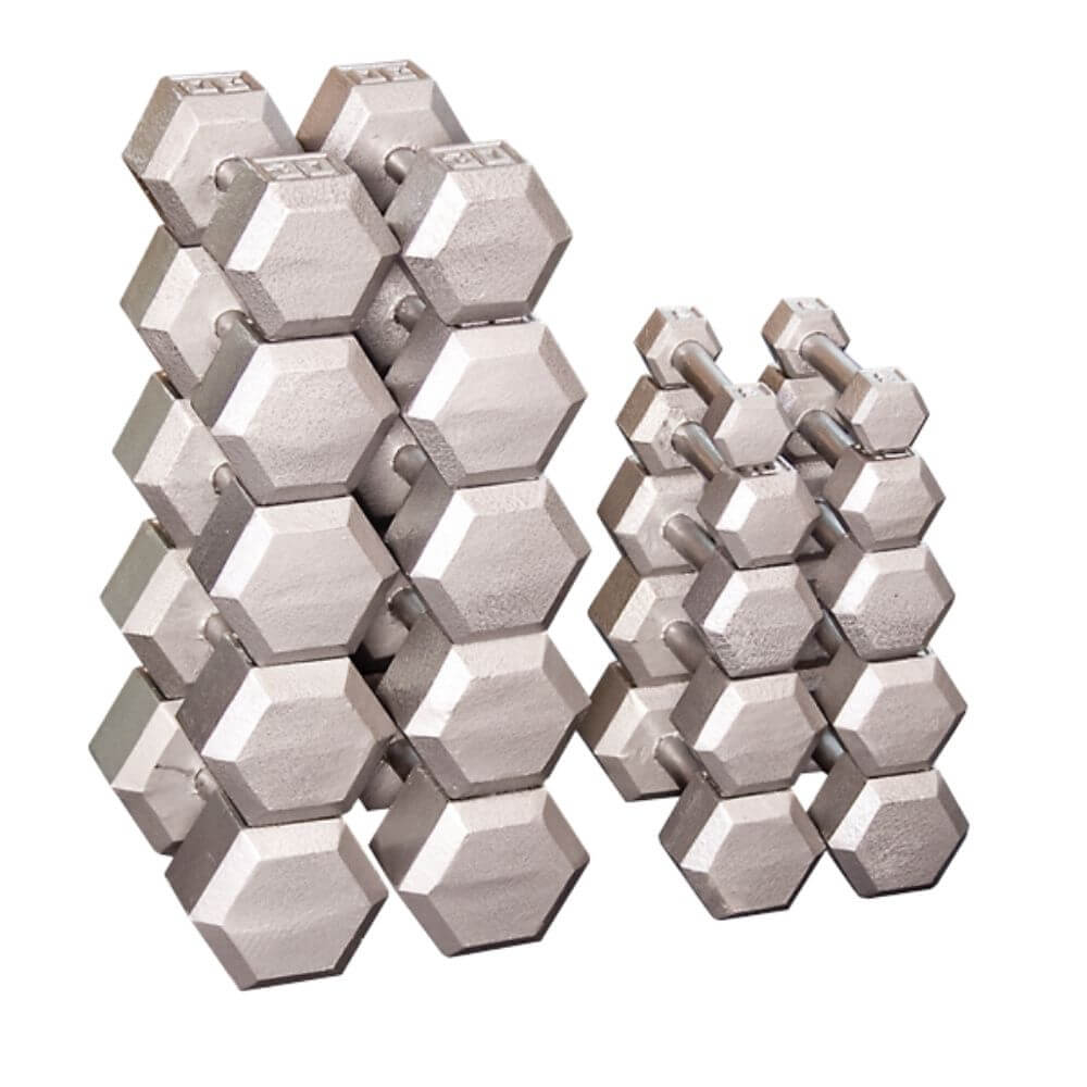 Body-Solid Cast Iron Hex Dumbbells SDX