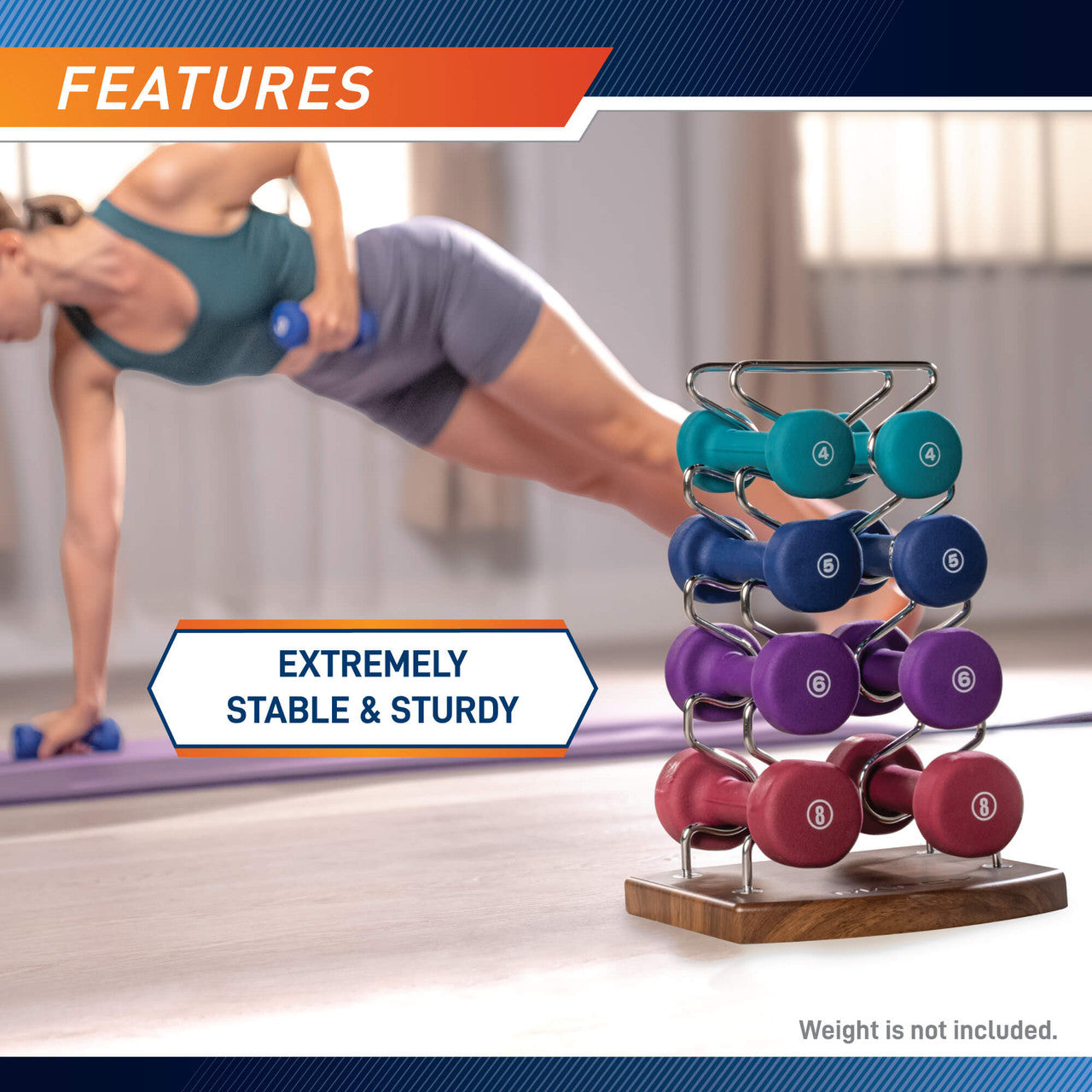 Marcy 4-Tier Dumbbell Storage Rack | DBR-8703