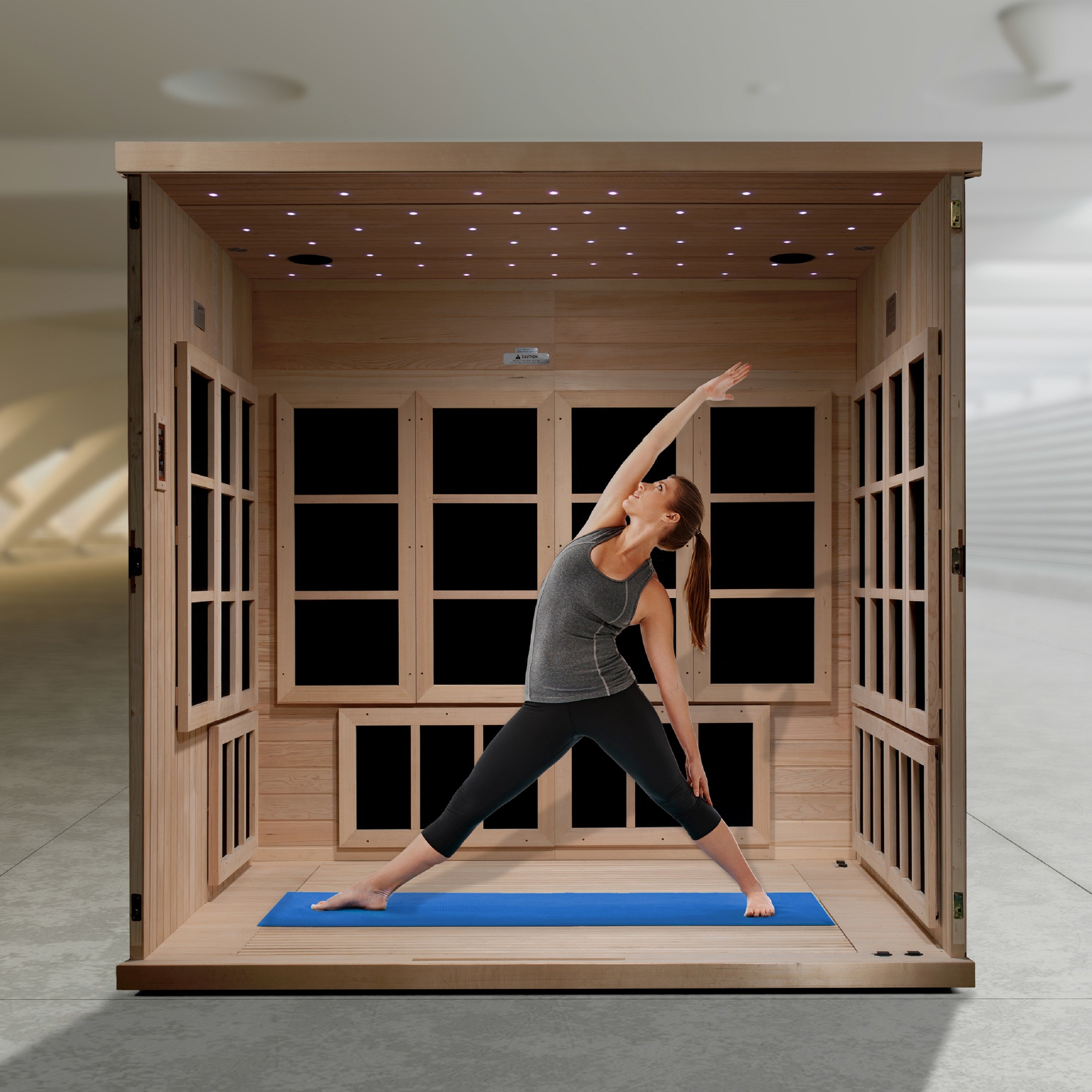 2025 Golden Designs "Catalonia" 8 Person Ultra Low EMF FAR IR Sauna (GDI-6880-02)