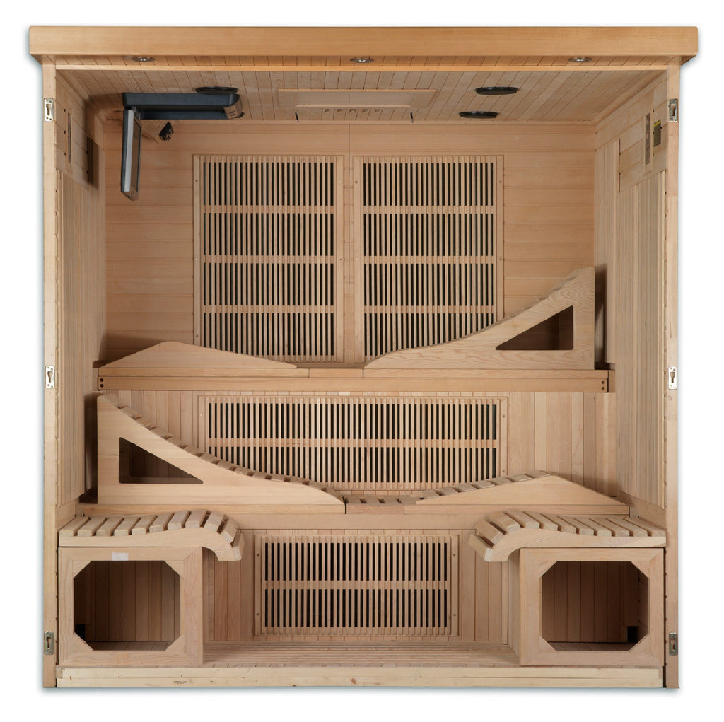 Golden Designs "Monaco" 6 Person Near Zero EMF FAR IR Sauna (GDI-6996-01)