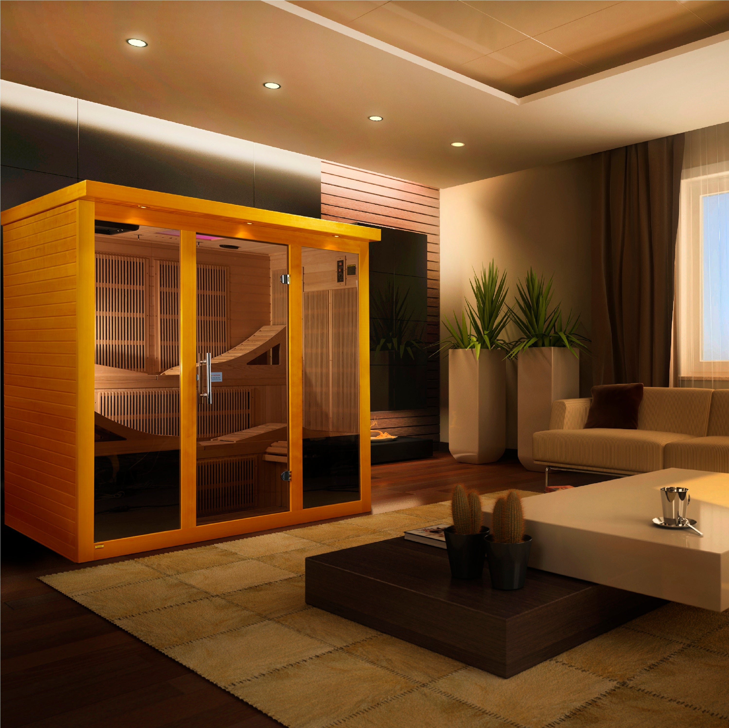 Dynamic "Monaco" 6 Person Ultra Low EMF FAR IR Sauna (DYN-6996-01 Elite)