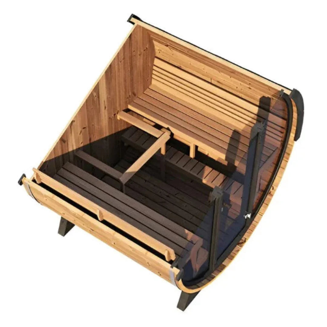 SaunaLife EE8G ERGO Series 6 Person Outdoor Sauna Barrel