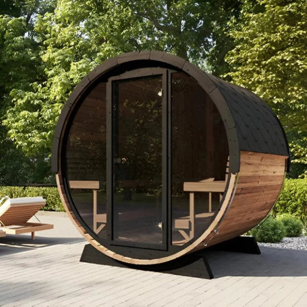 SaunaLife EE8G ERGO Series 6 Person Outdoor Sauna Barrel