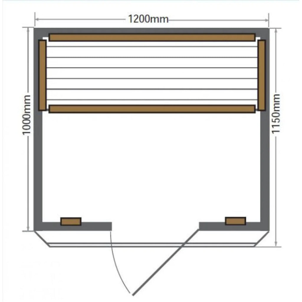 Sunray Saunas HL200C Evansport 2 Person Infrared Sauna