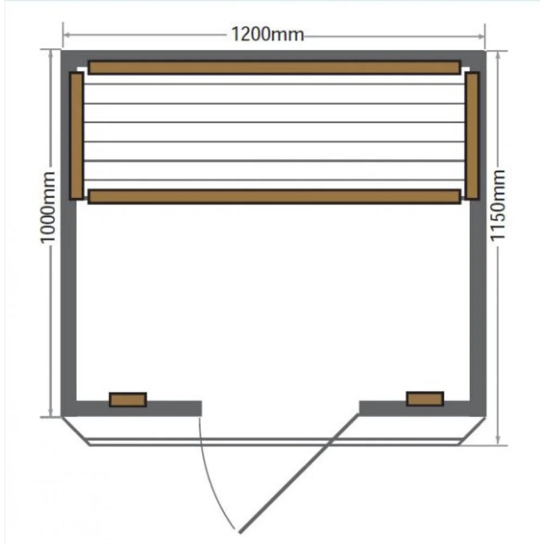 Sunray Saunas HL200C Evansport 2 Person Infrared Sauna