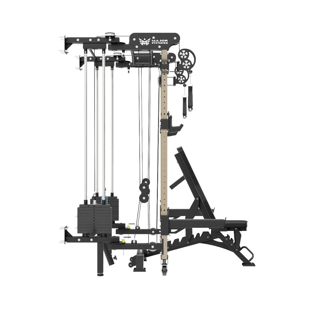 Major Fitness F35 Pro Wall-Mount Folding Power Rack Home Gym