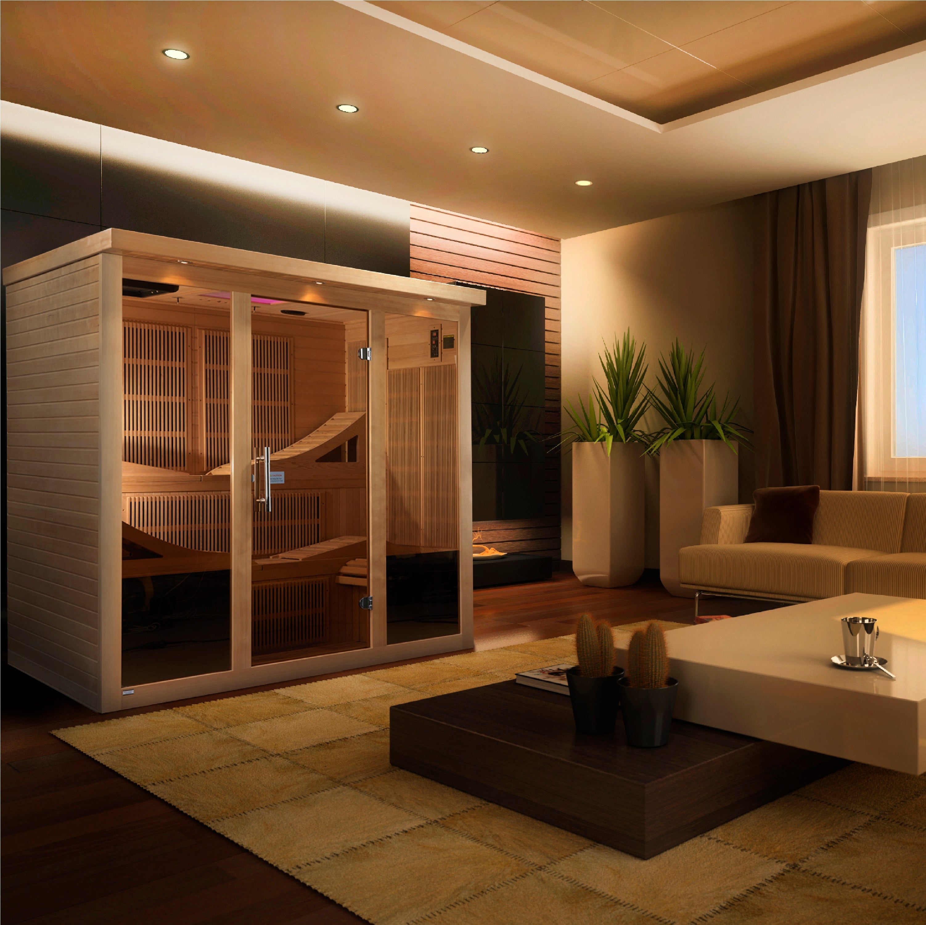 Golden Designs "Monaco" 6 Person Near Zero EMF FAR IR Sauna (GDI-6996-01)