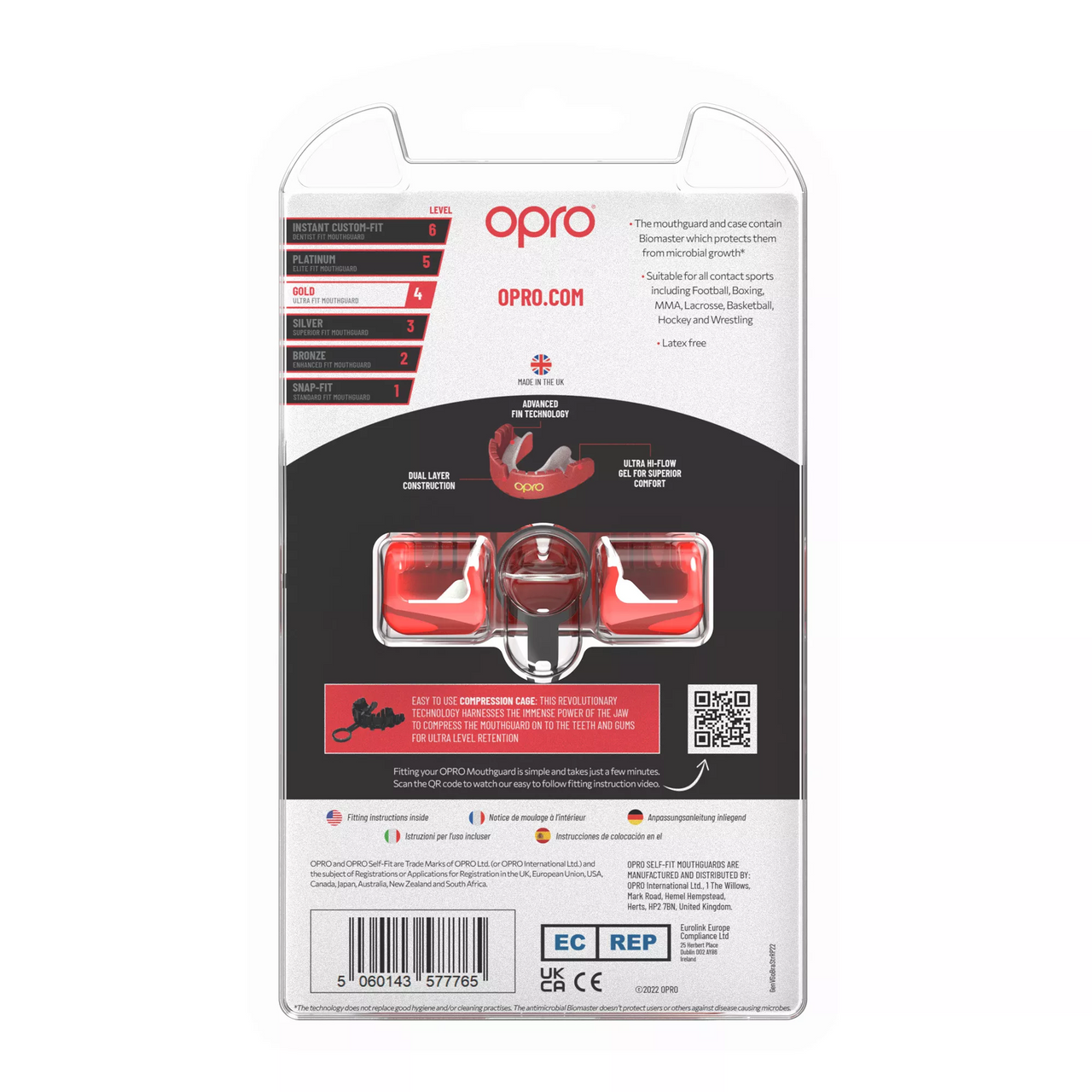 Sports Mouth guard with Braces Bumper - Adult & Youth Sizes - Opro by Marcy - Multiple Colors