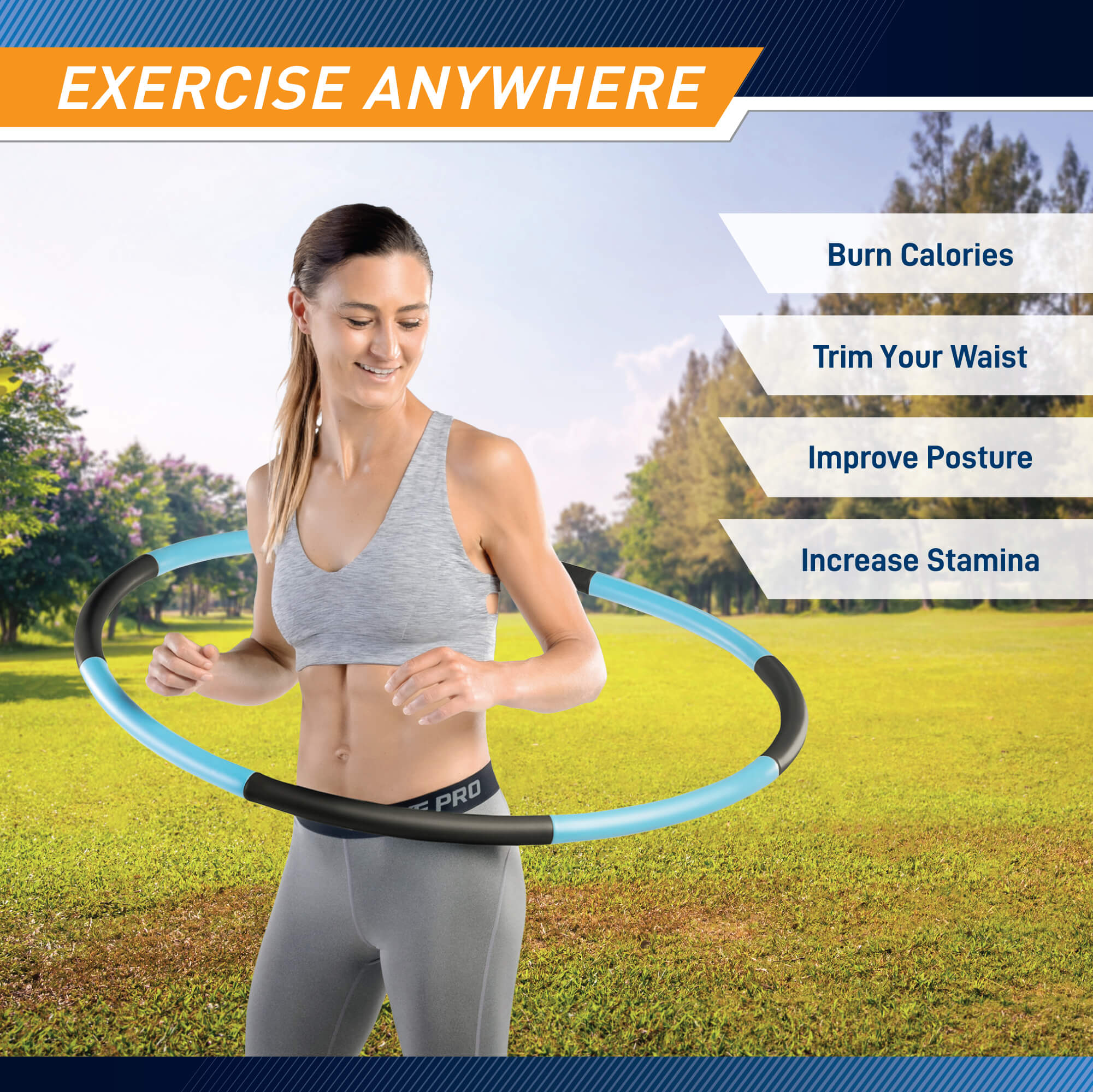 Weighted Hula Hoop –Blue/Black| HH-0319-BB