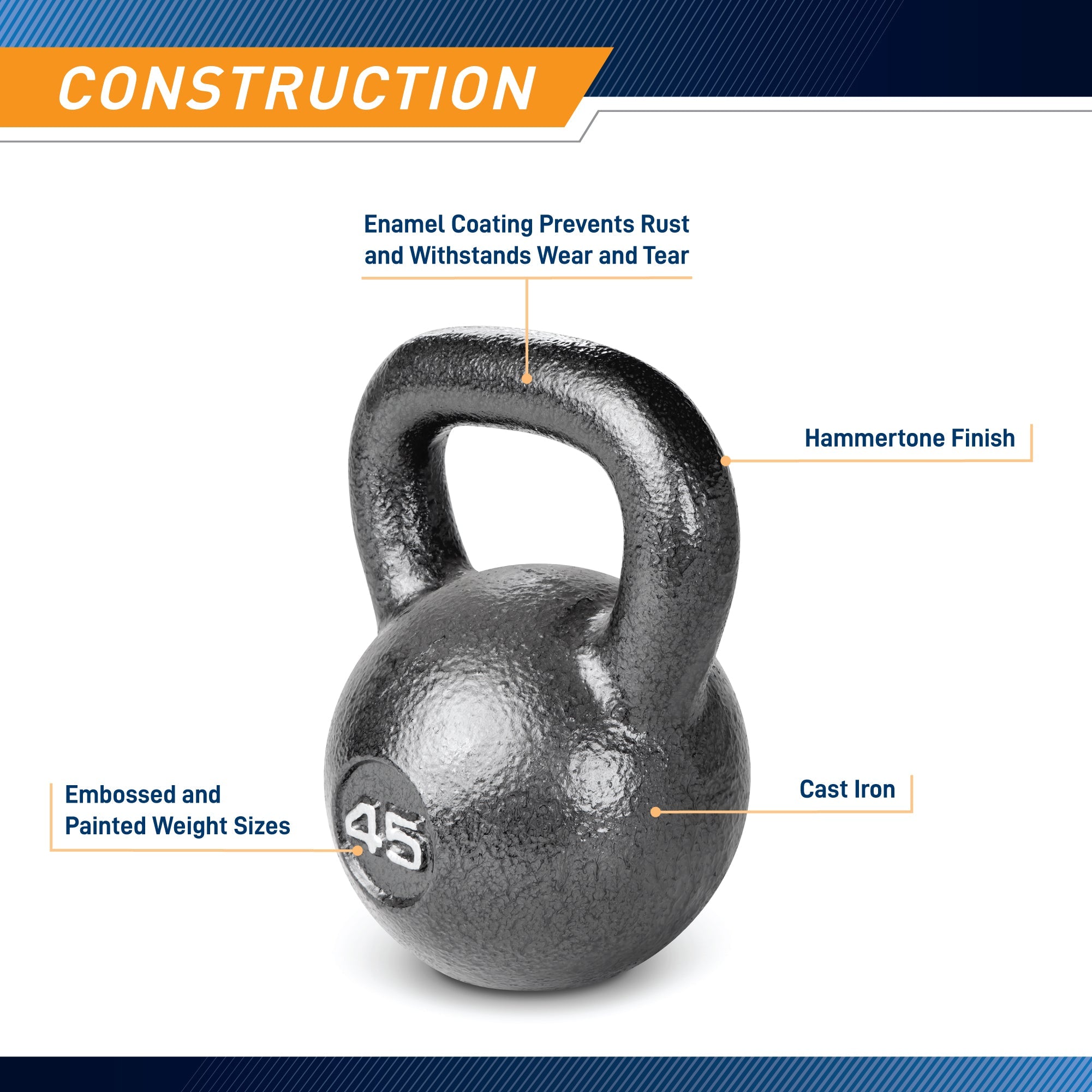 45lb Hammertone Kettlebell | HKB-045